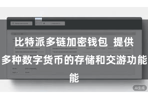 比特派多链加密钱包 提供多种数字货币的存储和交游功能