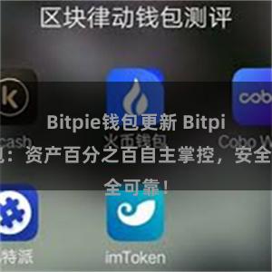 Bitpie钱包更新 Bitpie钱包：资产百分之百自主掌控，安全可靠！