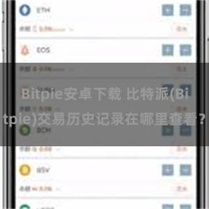 Bitpie安卓下载 比特派(Bitpie)交易历史记录在哪里查看？