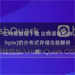 比特派教程下载 比特派钱包(Bitpie)的分布式存储功能解析