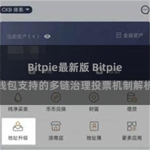 Bitpie最新版 Bitpie钱包支持的多链治理投票机制解析
